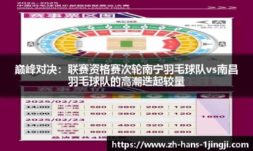 巅峰对决：联赛资格赛次轮南宁羽毛球队vs南昌羽毛球队的高潮迭起较量
