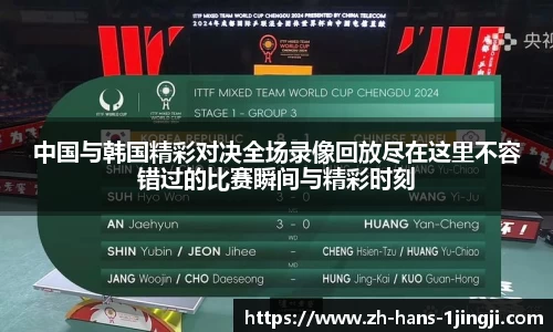中国与韩国精彩对决全场录像回放尽在这里不容错过的比赛瞬间与精彩时刻